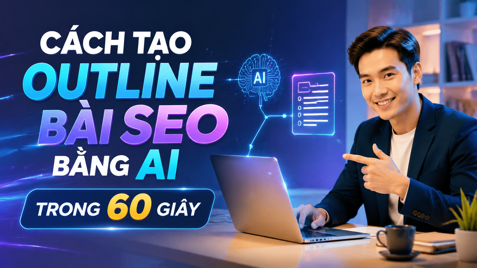 Cách tạo outline bài SEO bằng AI trong 60 giây