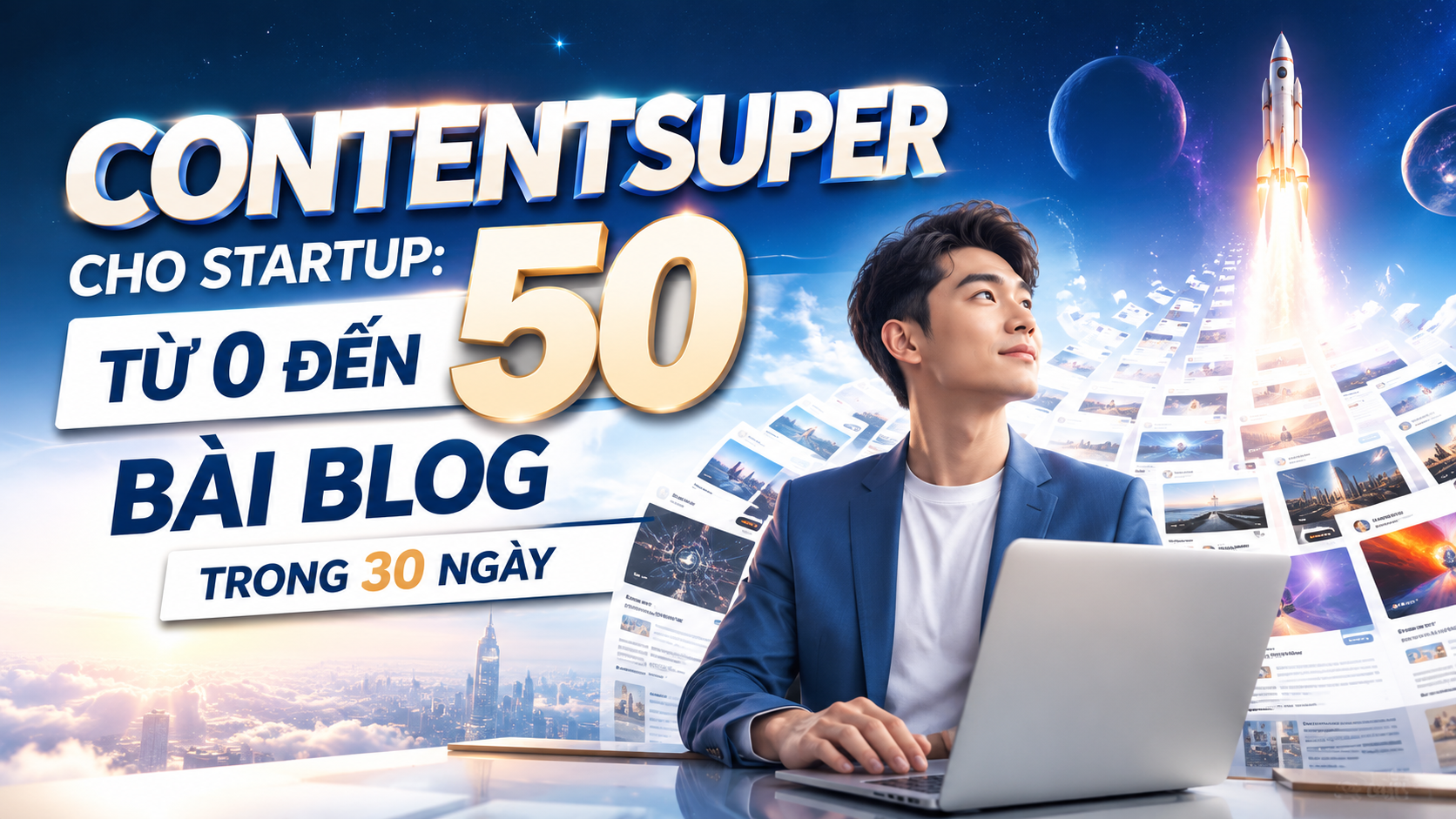 ContentSuper cho Startup: Từ 0 đến 50 bài blog trong 30 ngày