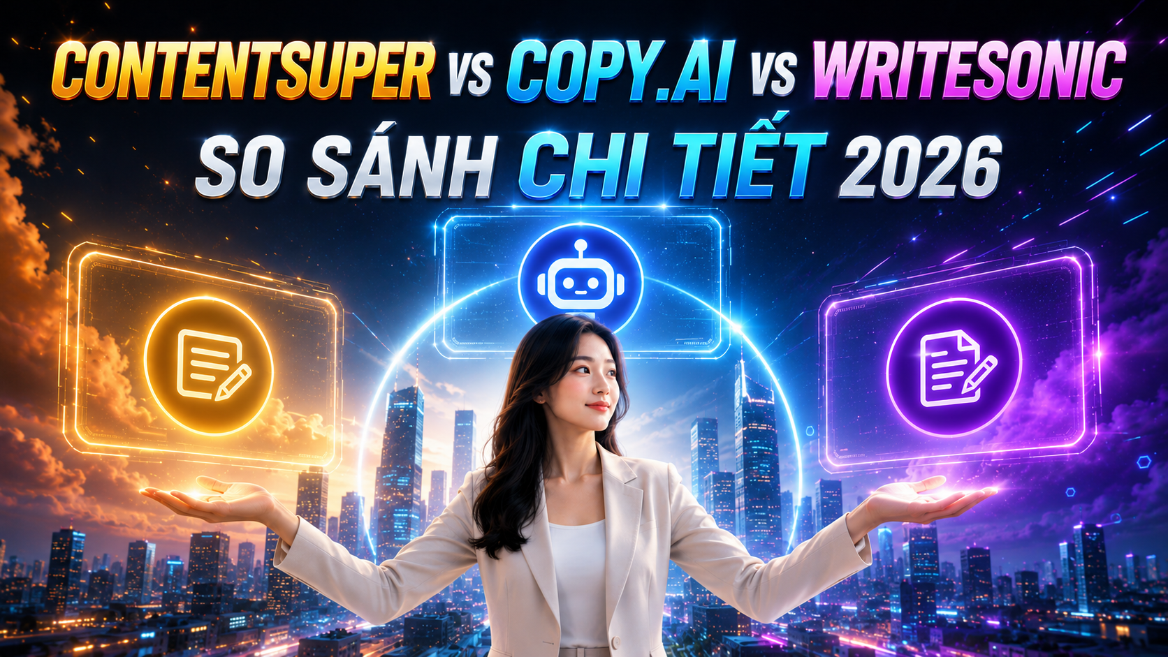 ContentSuper vs Copy.ai vs Writesonic: So sánh chi tiết 2026