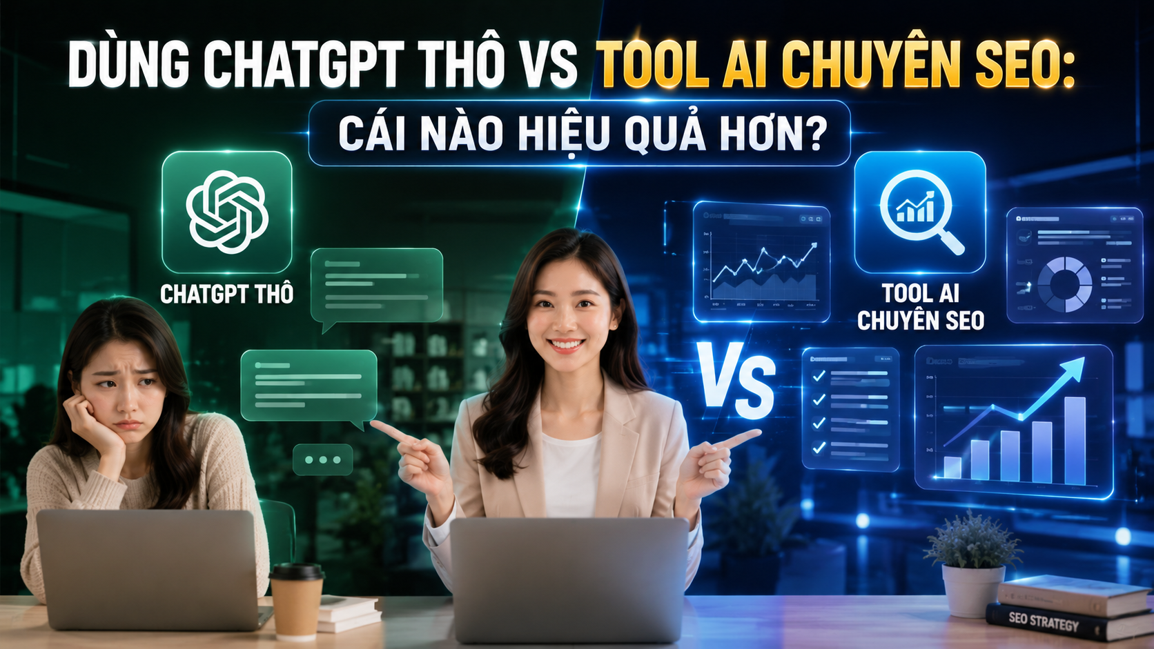 Dùng ChatGPT Thô vs Tool AI Chuyên SEO: Cái Nào Hiệu Quả Hơn?