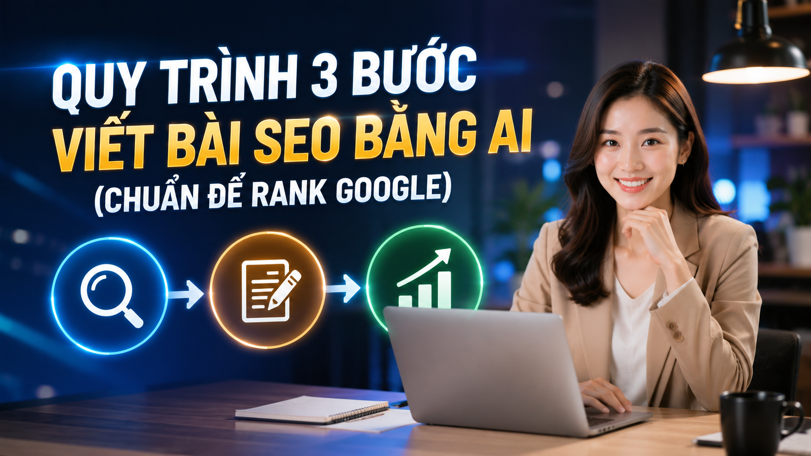 Quy Trình 3 Bước Viết Bài SEO Bằng AI (Chuẩn Để Rank Google)