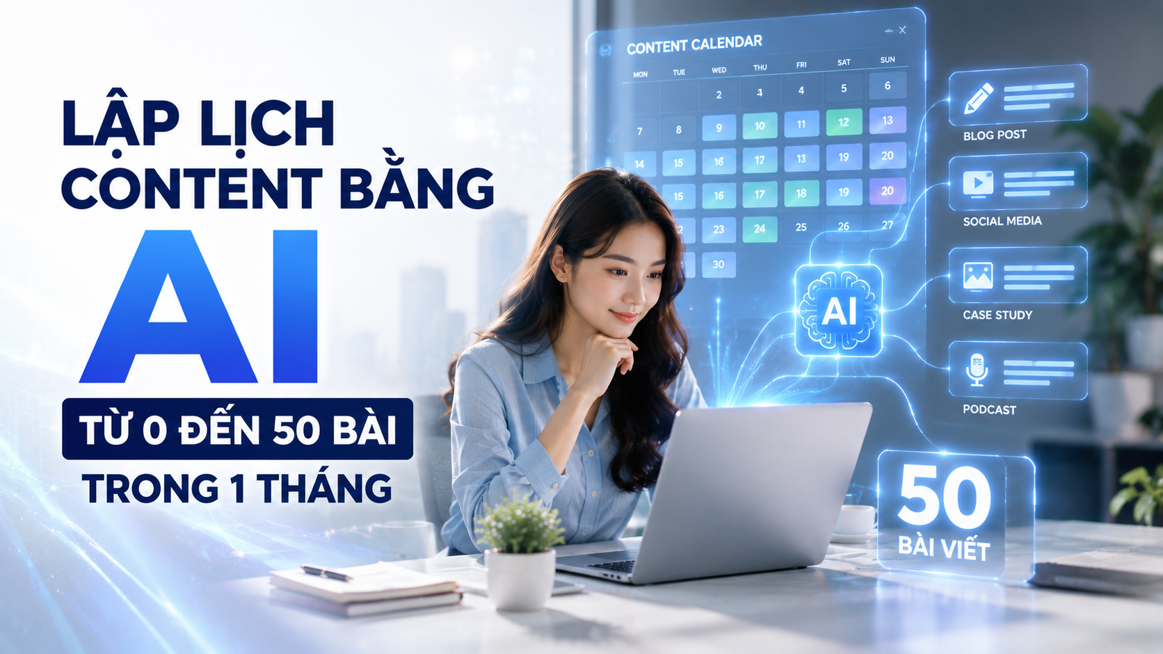 Lập lịch content bằng AI: Từ 0 đến 50 bài trong 1 tháng